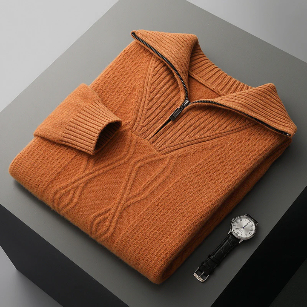 Taranto Merino Wool Zip Sweater