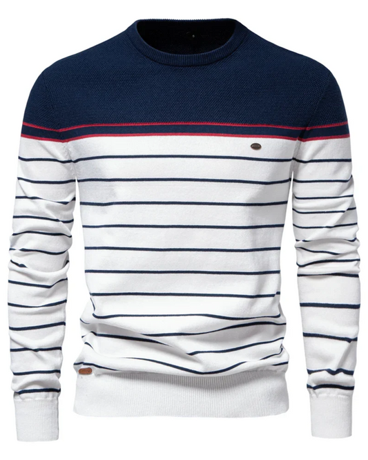Men's Sweater With Stripe Design