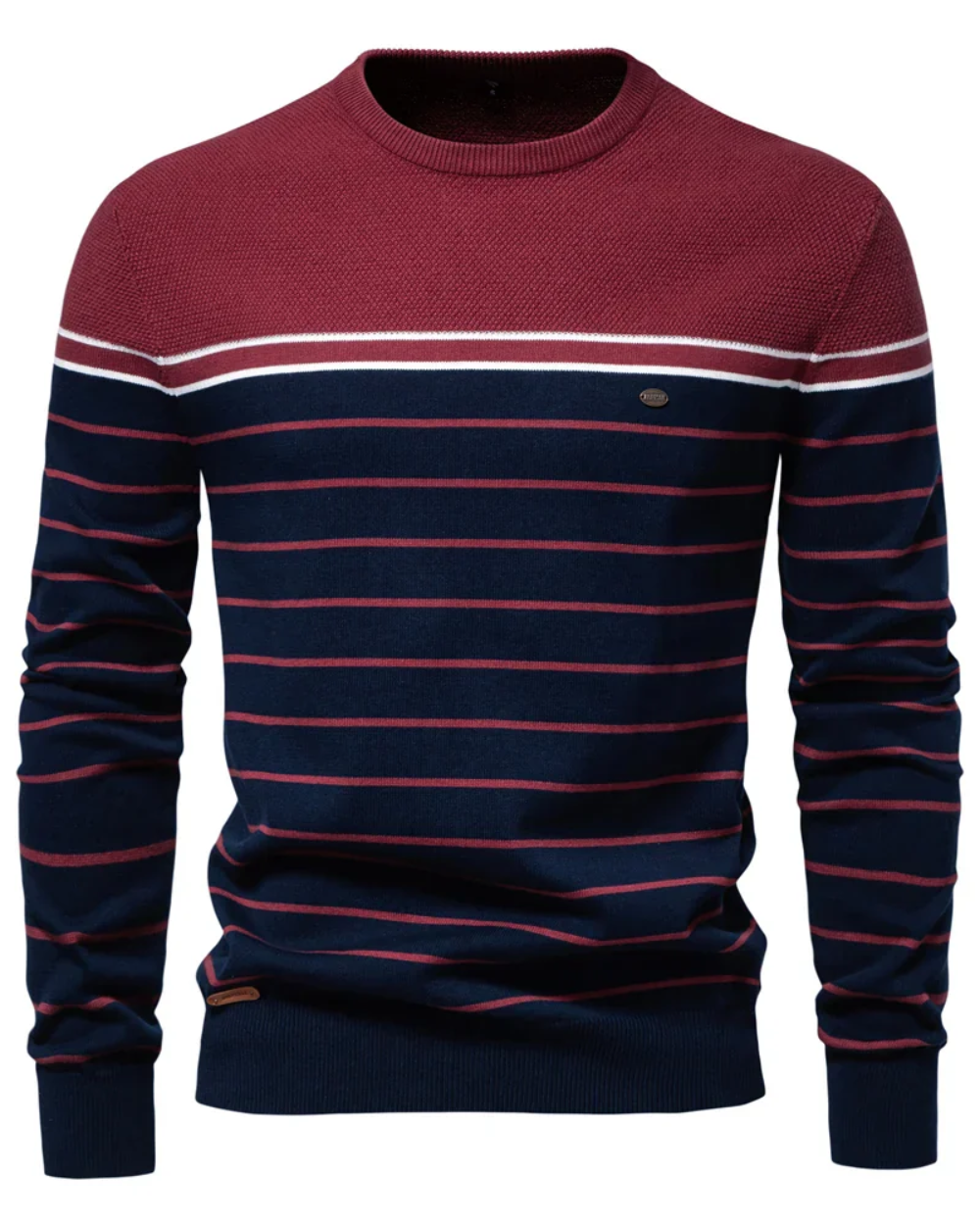 Men's Sweater With Stripe Design