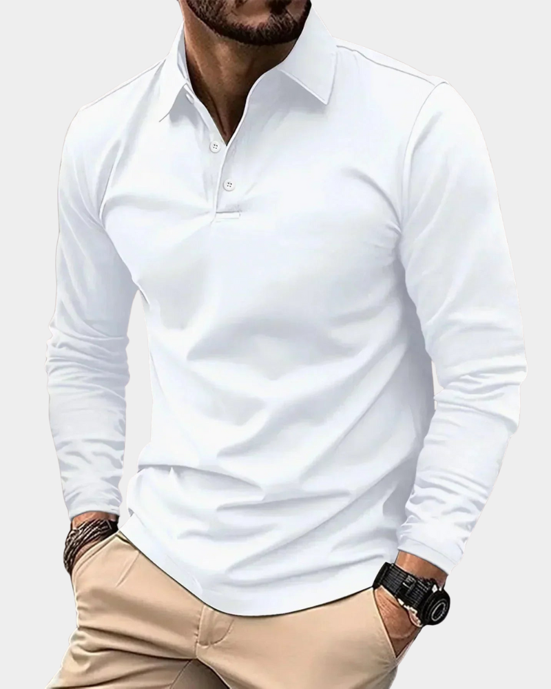 Modern Fit Long-Sleeve Polo