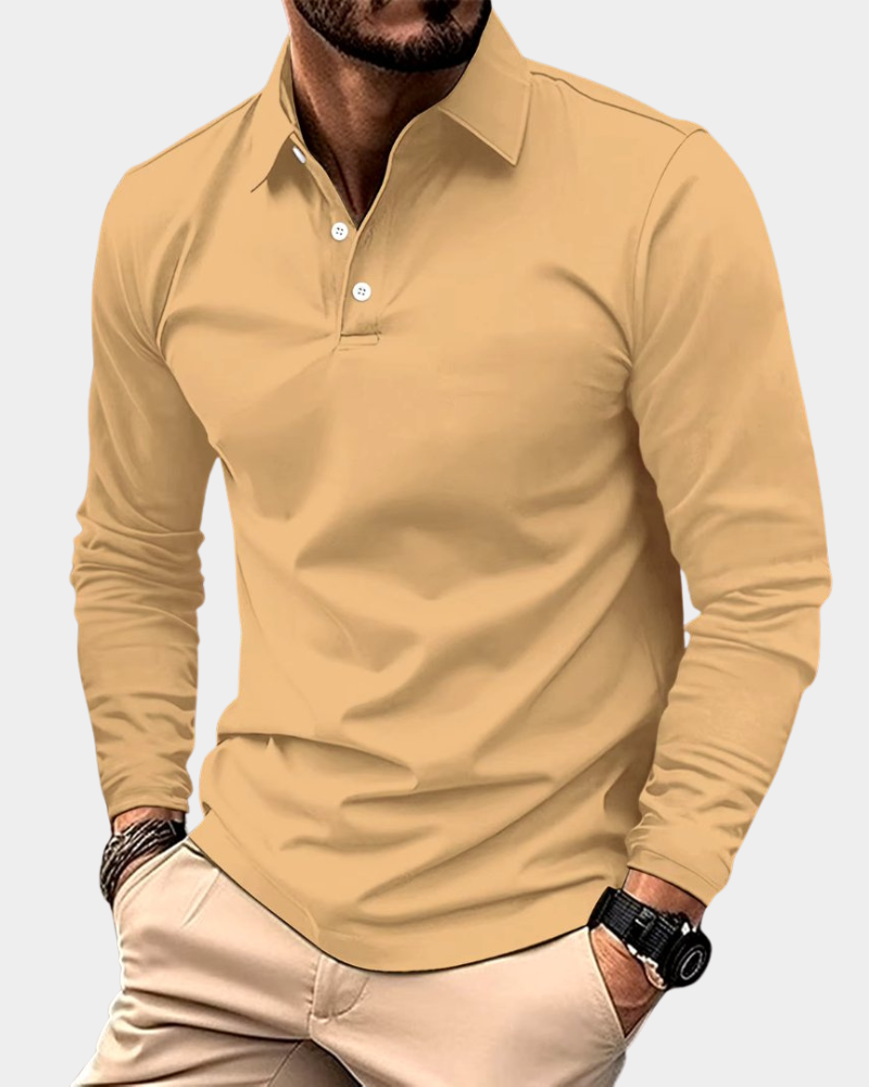 Modern Fit Long-Sleeve Polo
