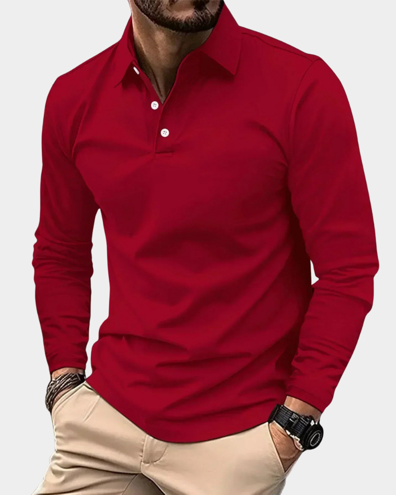 Modern Fit Long-Sleeve Polo