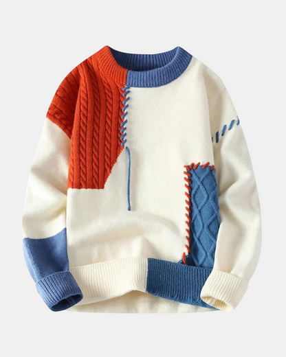 Amadeo Patchwork Pullover