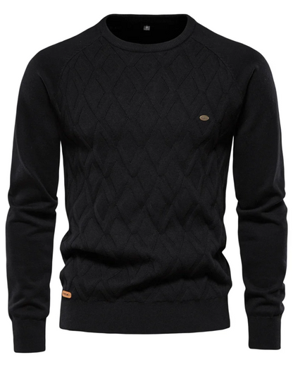 Men's Sweater With Checkered Design V2