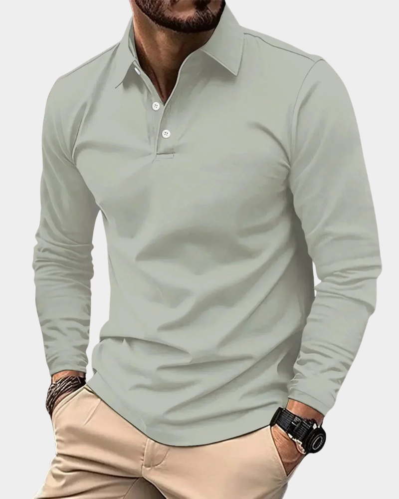 Modern Fit Long-Sleeve Polo