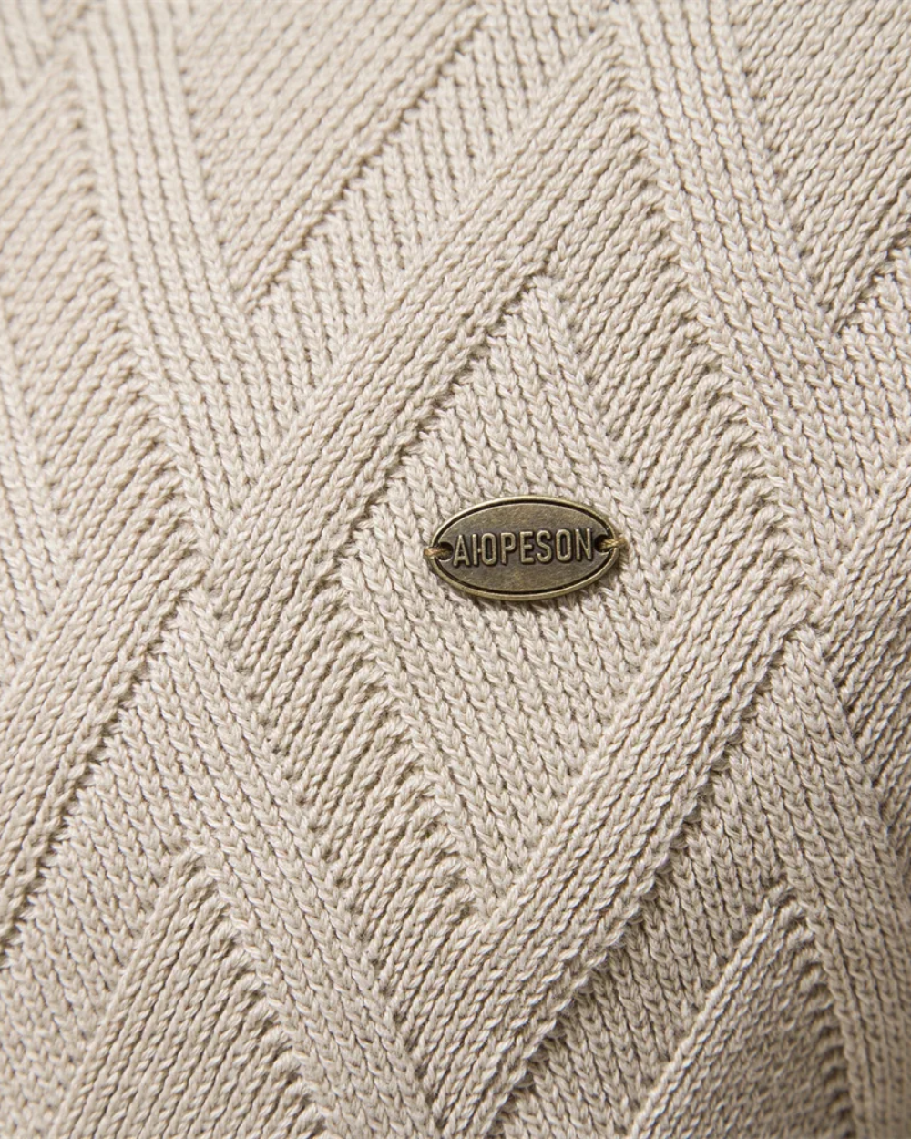 Men's Sweater With Checkered Design V2