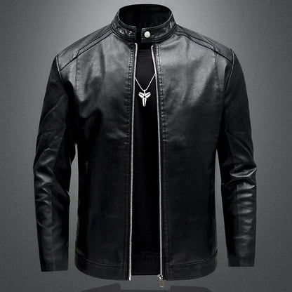 Elegant Men's Biker Leather Jacket